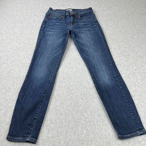 J. Crew Curvy Toothpick Jeans, Size 24,‎ Dark Blue Wash, High-Rise Skinny Fit